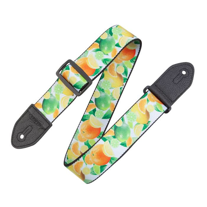 Levy's Tasty Grooves Series 2" Wide Polyester Guitar Strap, Citrus