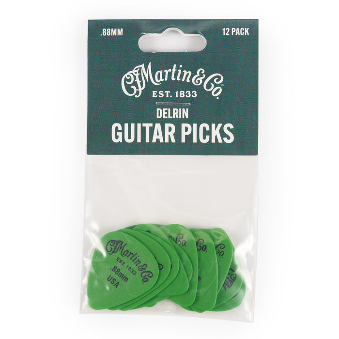 Martin Pick 12 Pack 351 Green Delrin .88mm