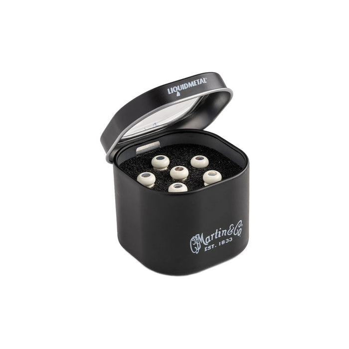 Martin Pin Set Liquid Metal, Bone with Paua Tin