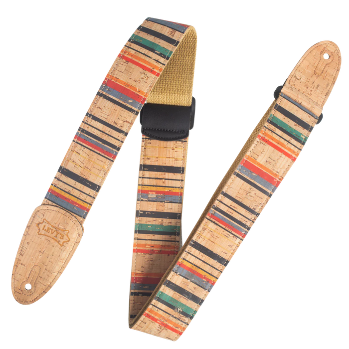 Levy's Cork Guitar Series 2 inch Wide Cork Guitar Strap, Nantucket