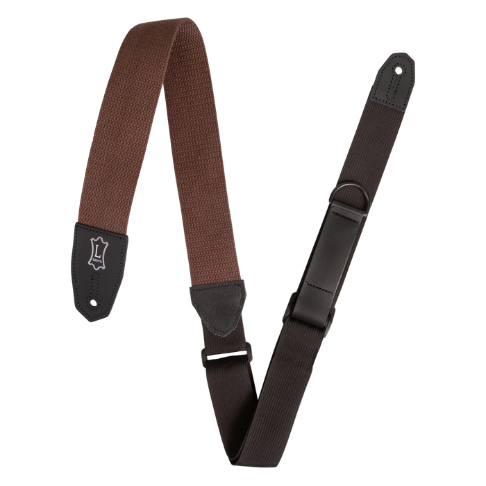 Levy's Cotton Right Height Series 2 inch Wide RipChord™ Guitar Strap, Brown