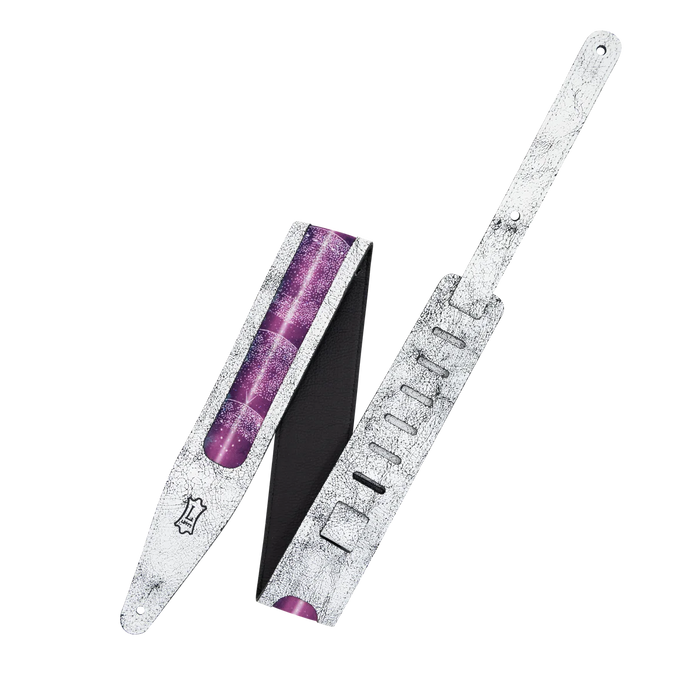 Levy's Solar Straps Series 25" Leather Strap with Window Cut-Out, White