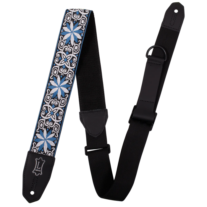 Levy's Jacquard Right Height Series Strap Floral, Blue White & Black