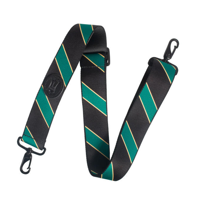 Levy's Case Straps 2 inch Wide Polyester Case Strap, Black & Green Stripes