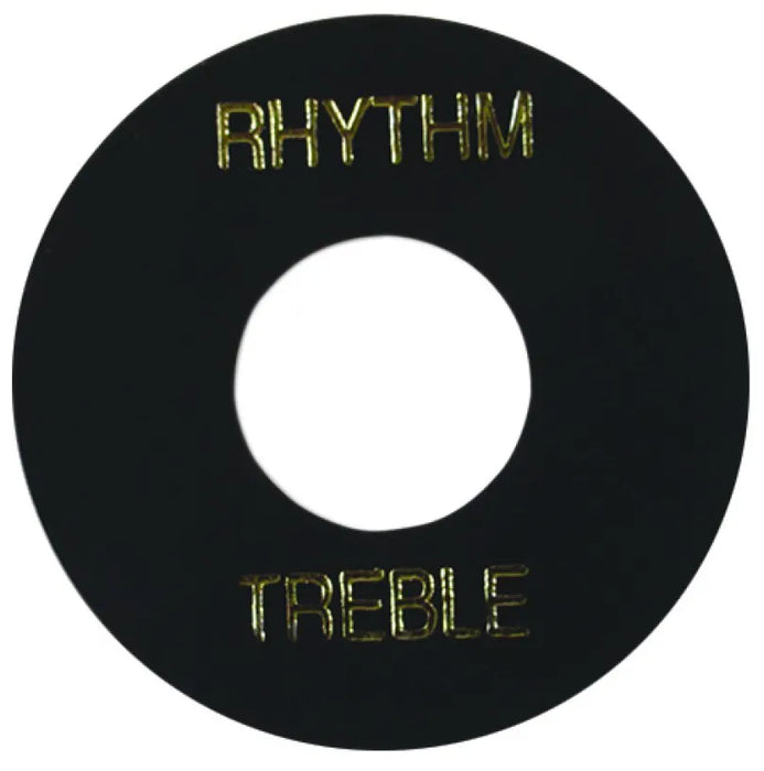 Gibson Rhythm Treble Switch Washer, Black and Gold