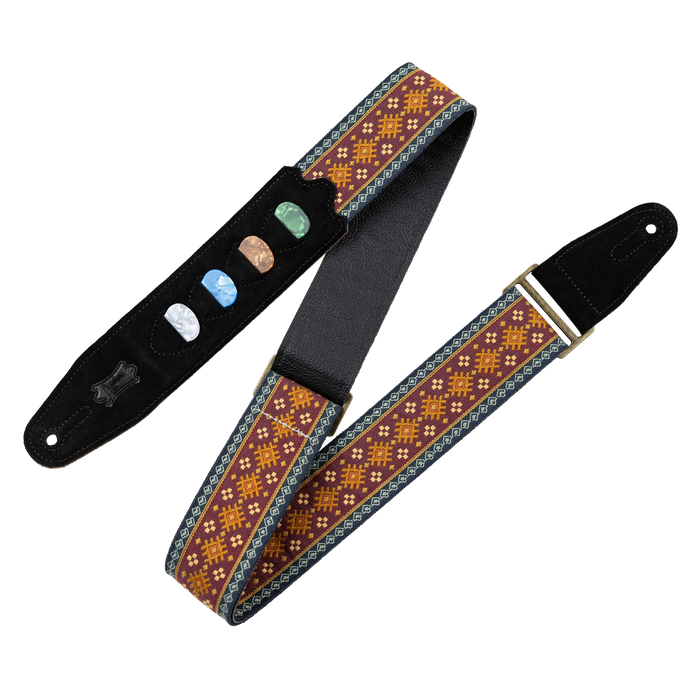 Levy's Original Hootenanny Series 2" 60's Weave Guitar Strap, Red