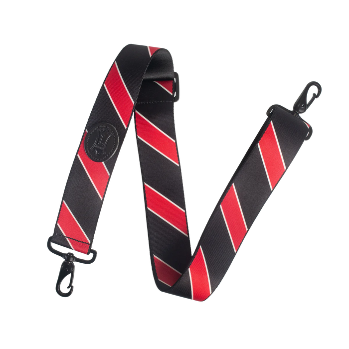 Levy's Case Straps 2 inch Wide Polyester Case Strap, Black & Red Stripes