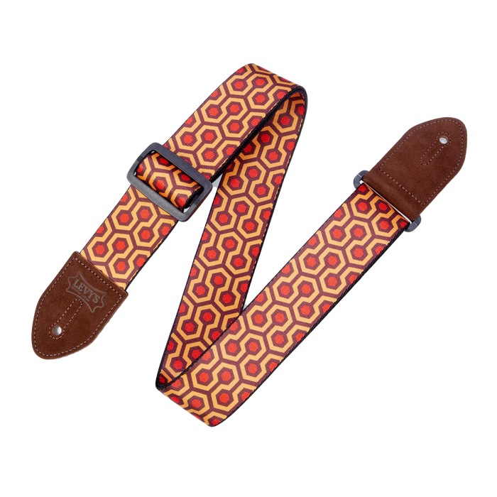 Levy's Suede Harmony Series 2" Wide Polyester Guitar Strap, Hex