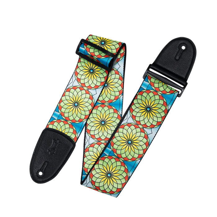 Levy's Stained Glass Series Guitar Strap, Spring Bloom