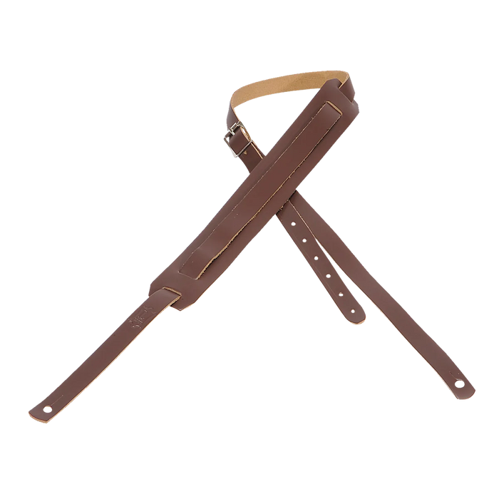 Levy's Holly Deluxe Series 3/4" Wide Genuine Leather Guitar Strap, Brown