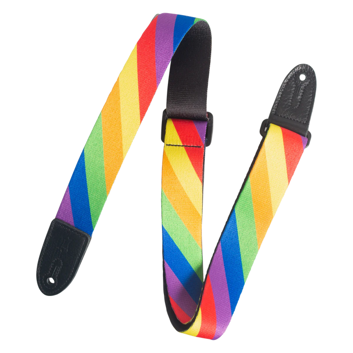 Levy's Junior Poly Series 1 1/2 inch Wide Kids Guitar Strap, Rainbow