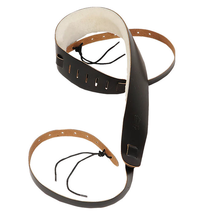 Levy's Banjo Master Series 2 1/2" Wide Genuine Leather Banjo Strap, Dark Brown