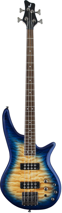 Jackson JS Series Spectra Bass JS3Q, Laurel Fingerboard, Amber Blue Burst