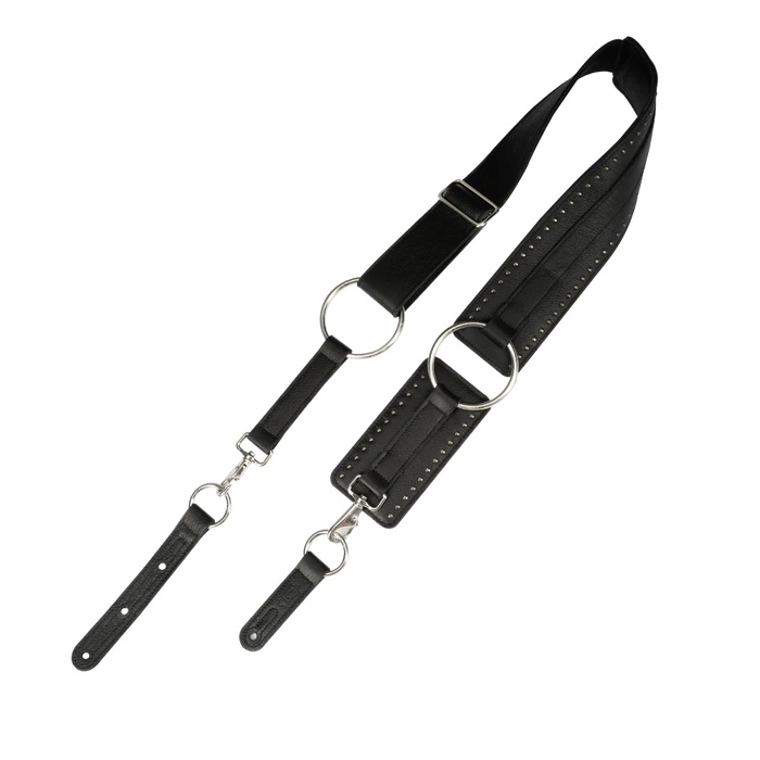 Levy's Baldric Series Leather Guitar Strap, Black