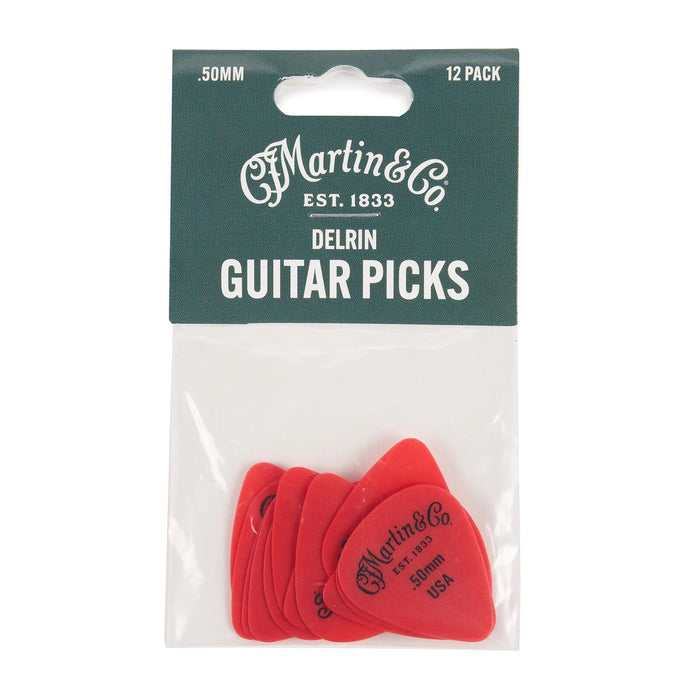 Martin Pick 12 Pack 351 Red Delrin .50mm