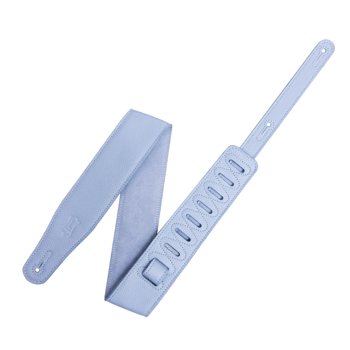 Levy's Pastel Leather Series Pastel Leather Guitar Strap, Periwinkle