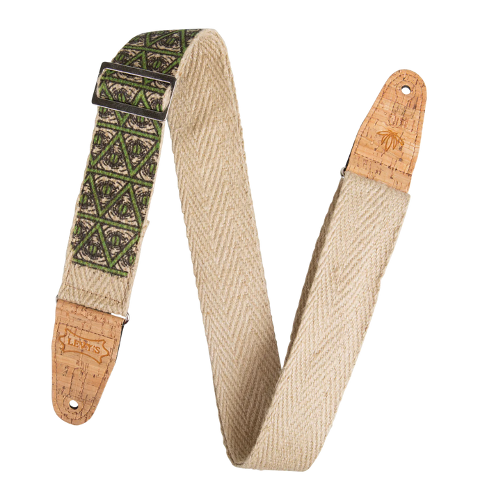 Levy's Vegan Hemp Series 2 inch Wide Hemp Guitar Strap, Illuminati