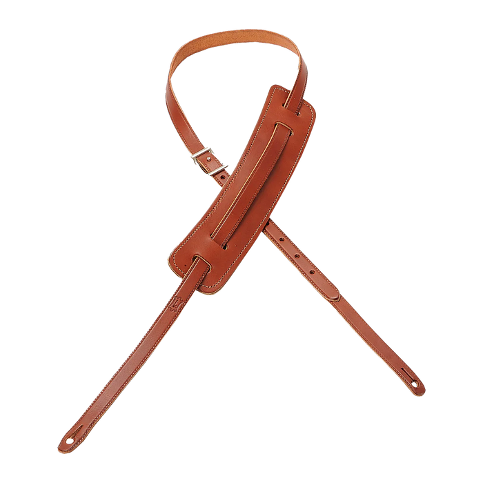 Levy's Holly Deluxe Series 5/8" Wide Vegan tan Leather Guitar Strap, Walnut