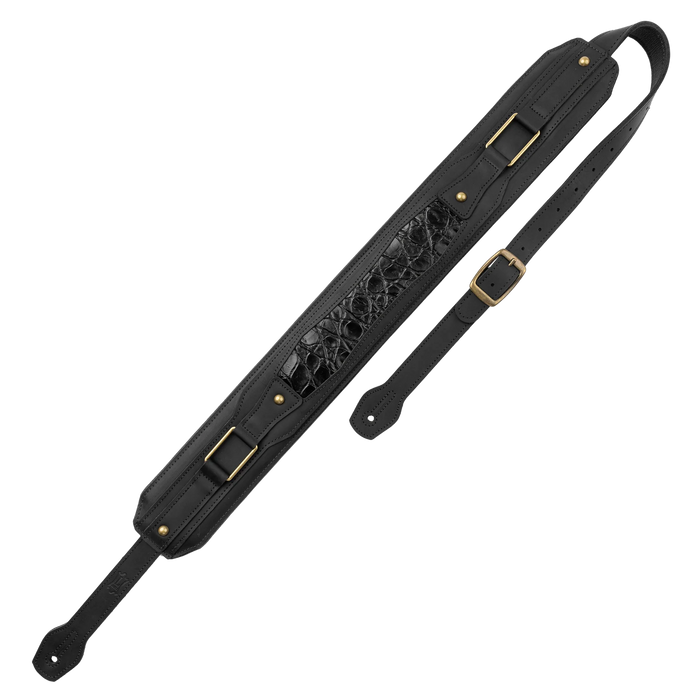 Levy's Apex Leather Guitar Strap With Padding And Hardware, Black