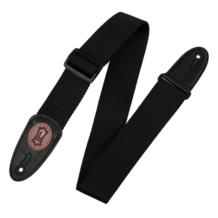 Levy's Signature Poly Series 2" Wide Soft-hand Polypropylene Guitar Strap, Black & Walnut