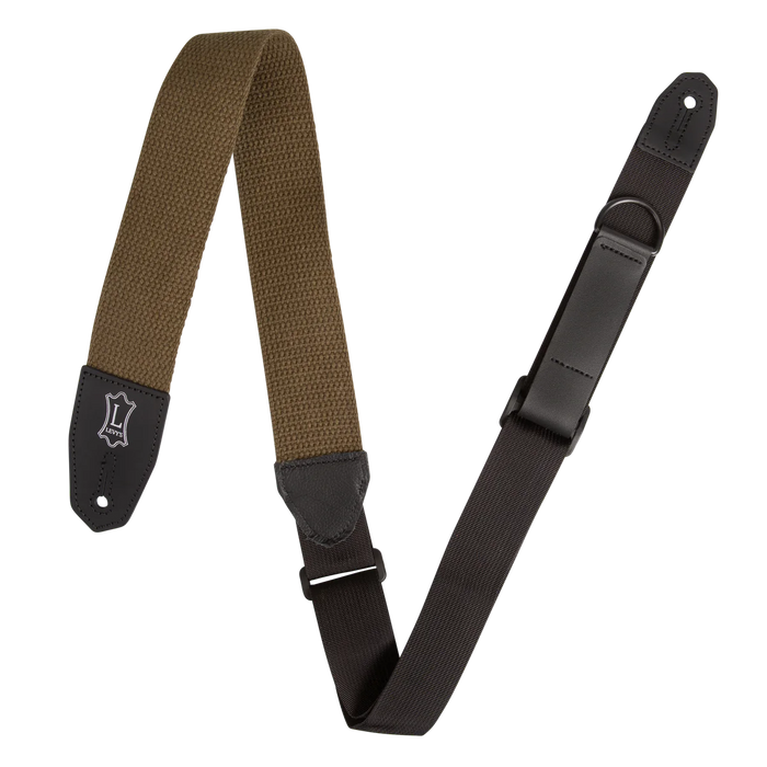 Levy's Cotton Right Height Series 2 inch Wide RipChord™ Guitar Strap, Green