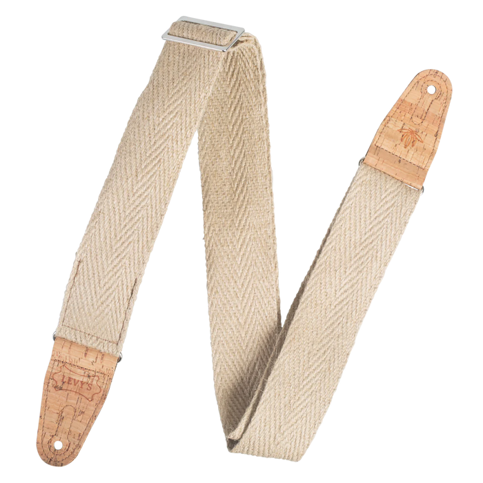 Levy's Vegan Hemp Series 2 inch Wide Guitar Strap, Natural