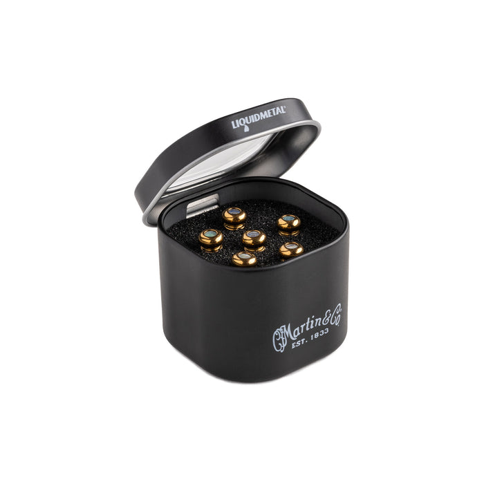 Martin Pin Set Liquid Metal, Gold with Paua Tin