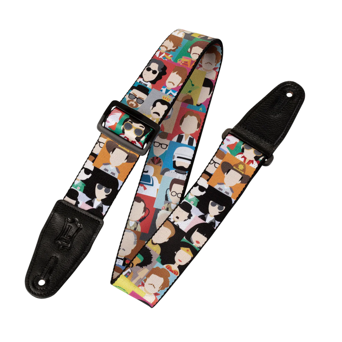 Levy's Graphic Waves Series 2" Wide Polyester Guitar Strap, Pop Art