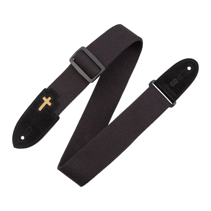 Levy's Divine Worship Series 2" Cotton Guitar Strap , Black