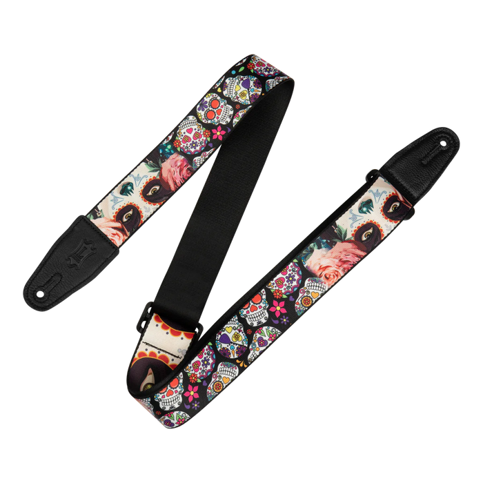 Levy's Calaca Series 2" Poly Guitar Strap, Eyes