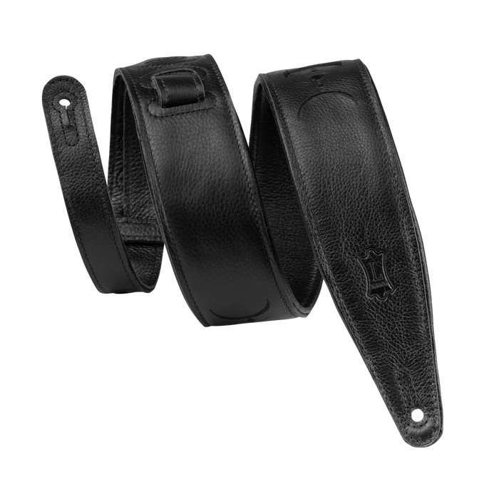 Levy's Moon Phases Series 25" Garment Leather Guitar Strap, Black