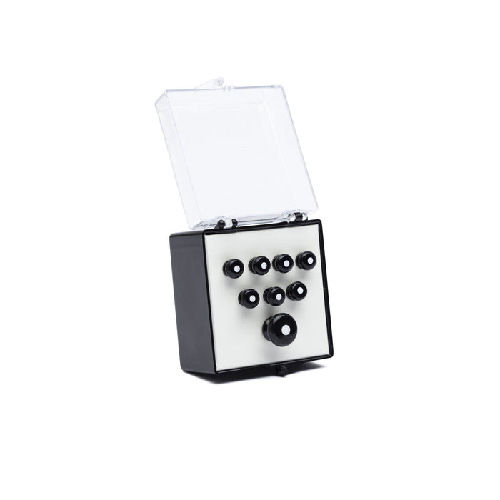 Martin Inlaid Bidge & End Pin Set, Black w/ White Inlay