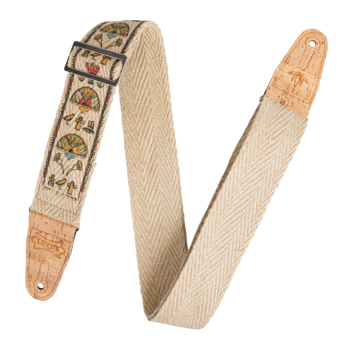 Levy's Vegan Hemp Series 2 inch Wide Hemp Guitar Strap, Egyptian
