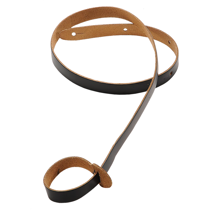 Levy's Mandolin Series 3/4" Wide Genuine Leather Mandolin Strap,  Black