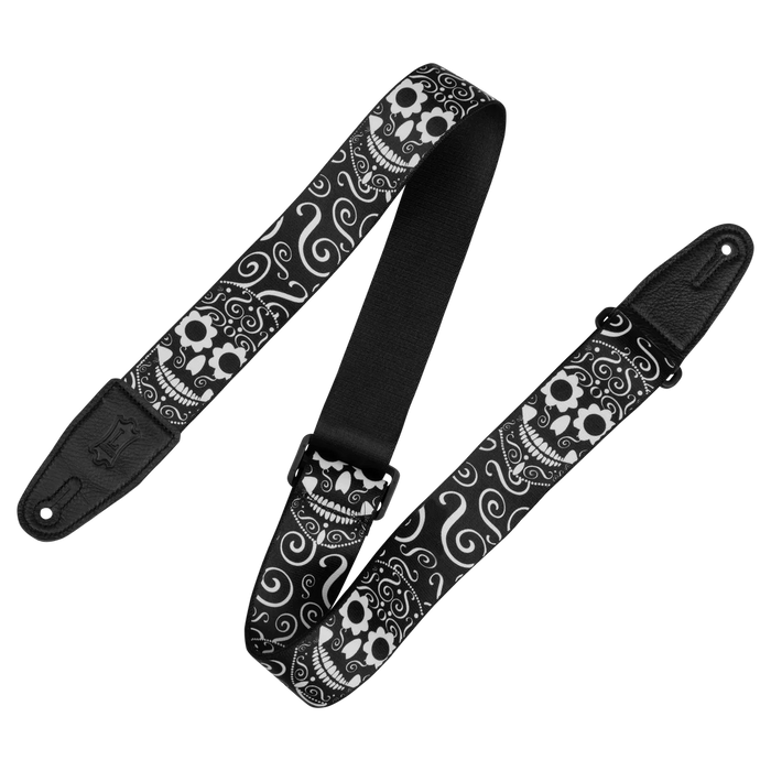 Levy's Calaca Series 2" Poly Guitar Strap, Skulls