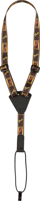 Fender® Ukulele Strap, Black/Yellow/Brown