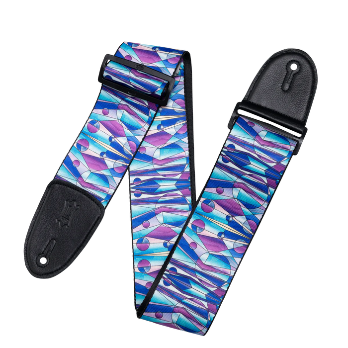 Levy's Stained Glass Series Guitar Strap, Kaleidoscope Purple