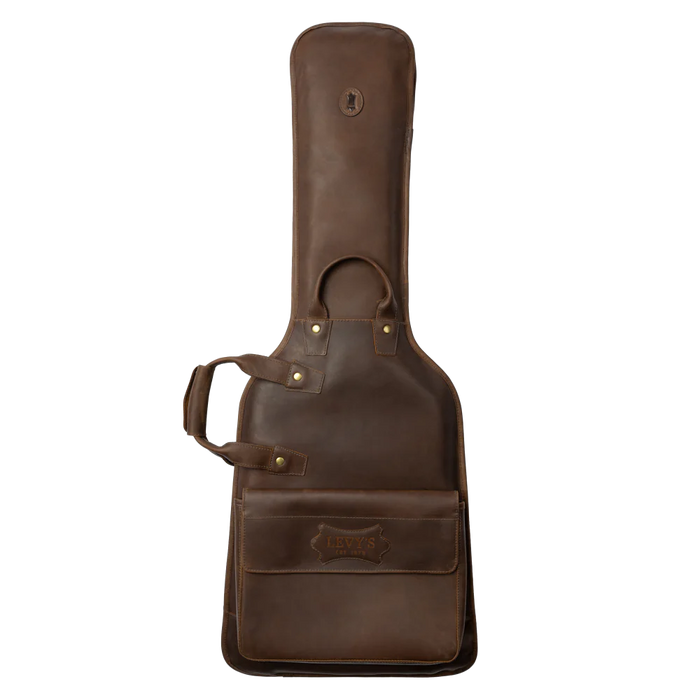 Levy's Solera Series Leather Bags Electric Guitar Bag, Brown