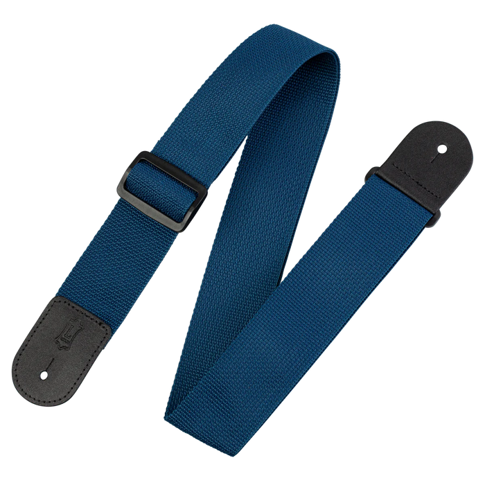 Levy's Single Tone Solid Colored Poly Series 2" Wide Guitar Strap, Navy