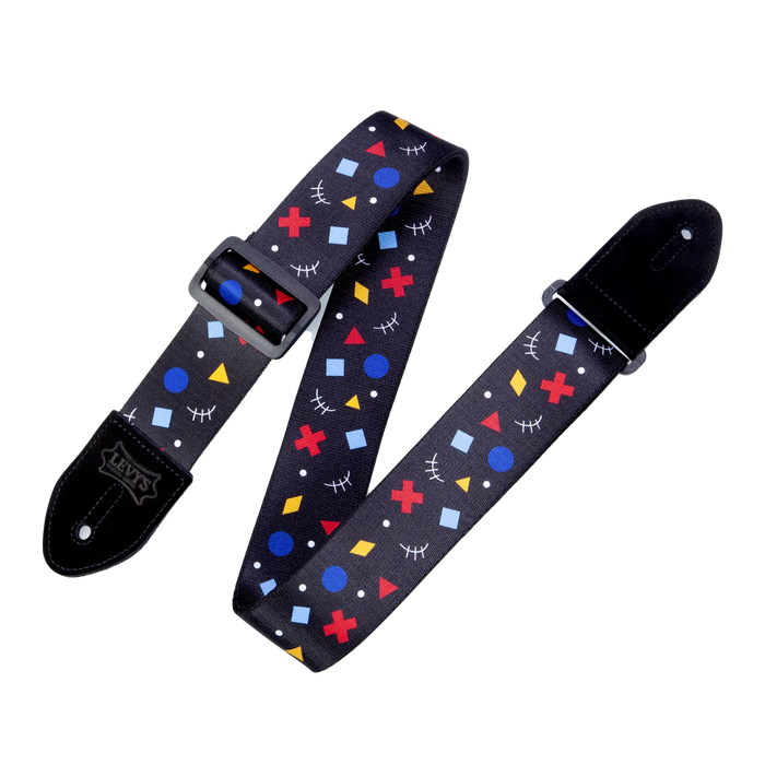 Levy's Suede Harmony Series 2" Wide Polyester Guitar Strap, Rad