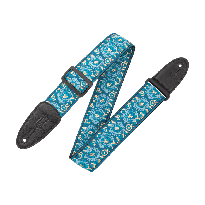Levy's Boho Jacquard Series 2" Wide Jacquard Guitar Strap, Blue