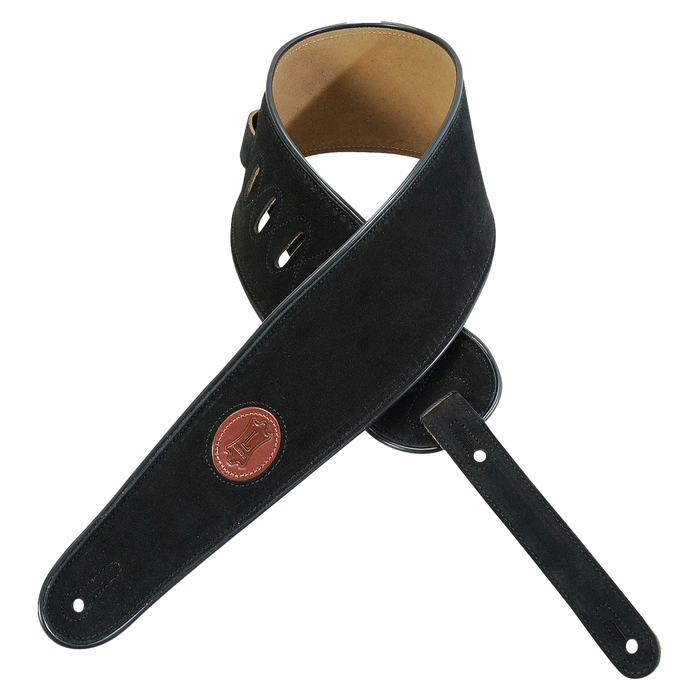 Levy's Signature Suede Series 4" Wide Bass Guitar Strap, Black