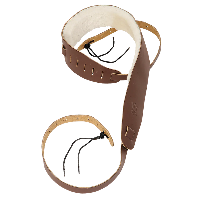 Levy's Banjo Master Series 2 1/2" Wide Genuine Leather Banjo Strap, Brown