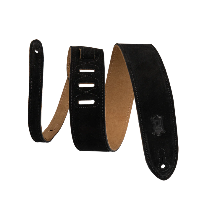Levy's Simply Suede Series 2" Wide Guitar Strap, Black