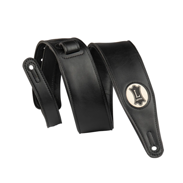 Levy's Vegan Leather Series 25" Vegan Leather Strap, Black