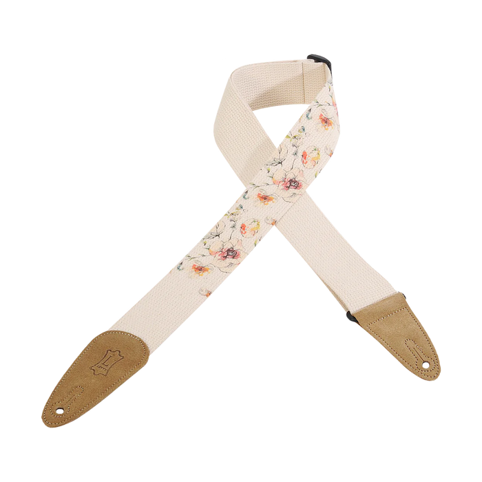 Levy's Nature Cotton Series 2" Wide Cotton Guitar Strap, Floral