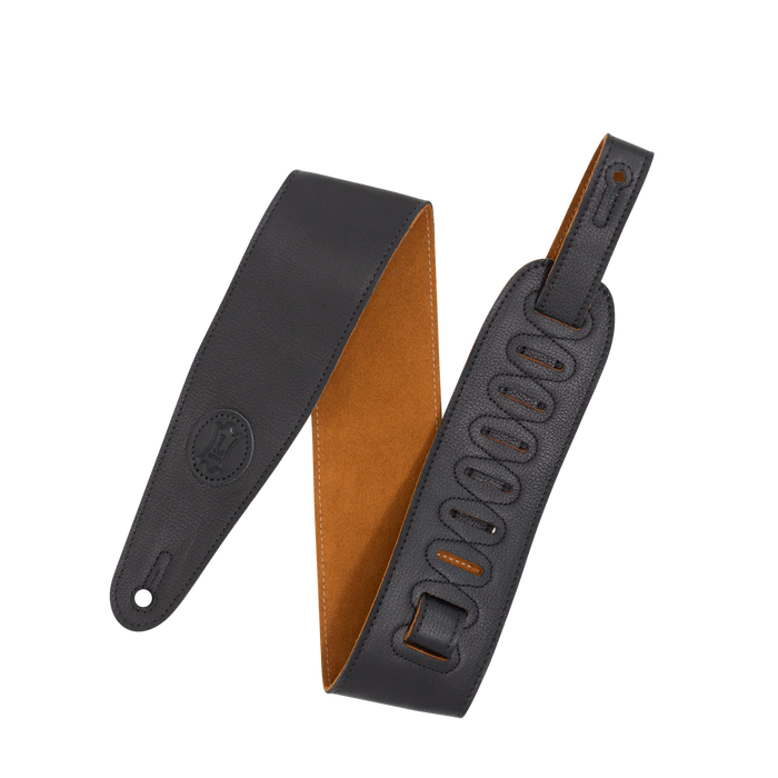 Levy's Stratus Series 3" Garment Leather Strap with Suede Backing, Black & Honey