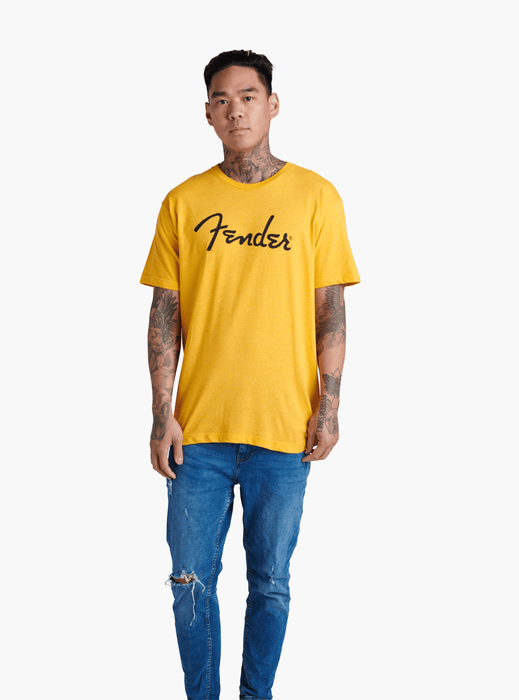 Fender Fender Spaghetti Logo T-Shirt, Butterscotch, S