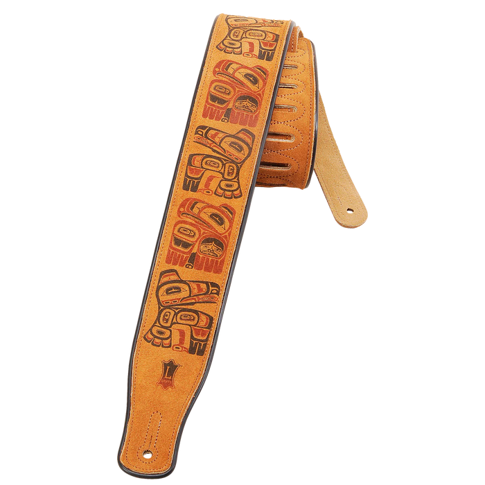 Levy's Grand Mesa Series 2 1/2" Wide Suede Guitar Strap, Totem Pole