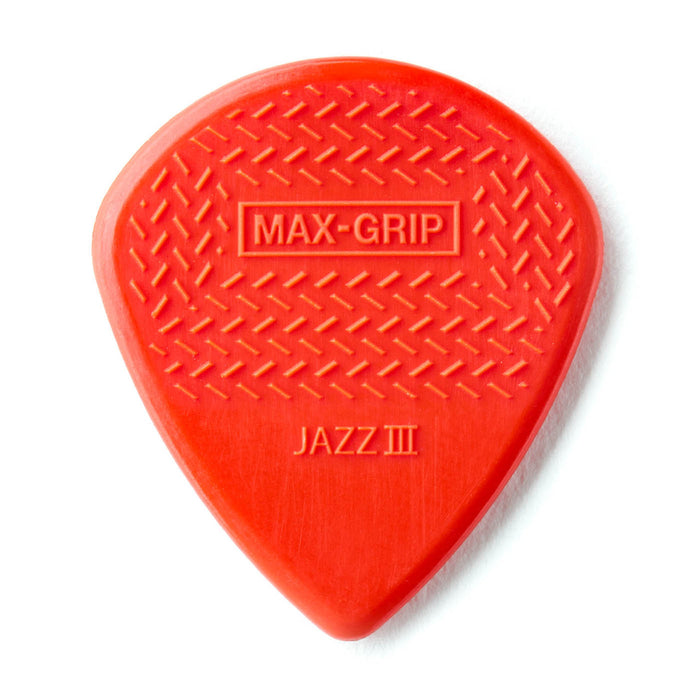 Dunlop Max-grip Jazz III Red Nylon Guitar Pick (24/pack)